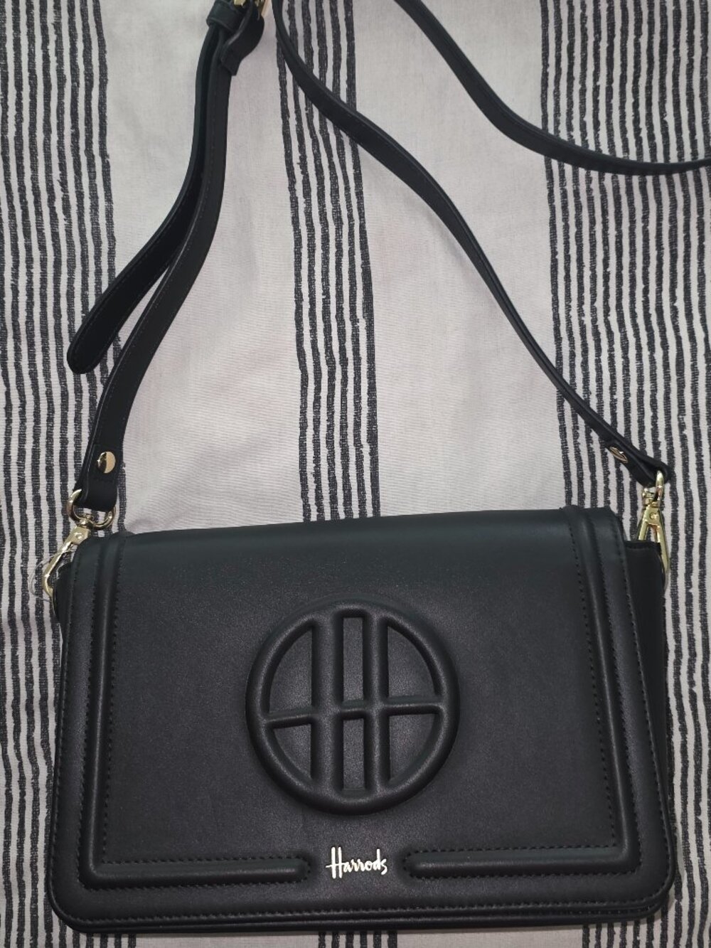 Harrods Finchley Black Cross-Body Bag